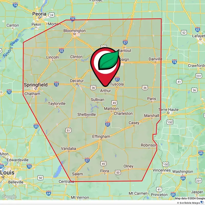 Service Area Map Central IL
